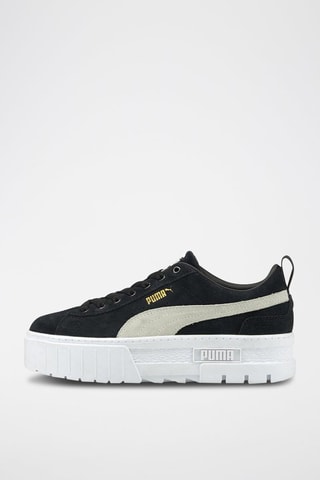 Sneakers platform in pelle scamosciata Mayze - Nero