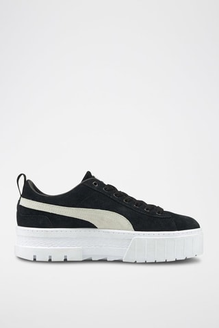 Sneakers platform in pelle scamosciata Mayze - Nero