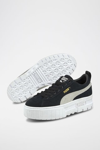 Sneakers platform in pelle scamosciata Mayze - Nero
