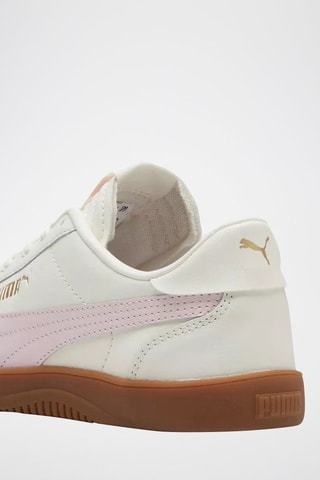 Sneakers in pelle cerata Club 5V5 - Bianco e rosa
