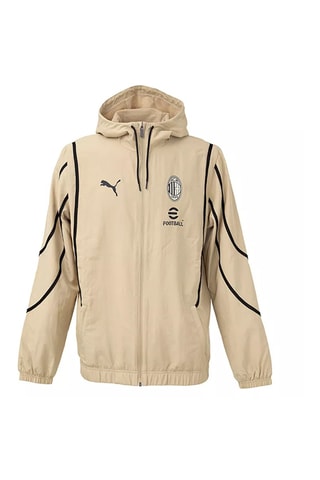 Giacca sportiva con cappuccio Pre-Match Milan AC 2024/25 - Beige