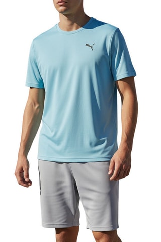 T-shirt regular da running - Celeste