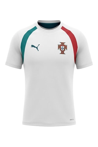 T-shirt regular da training da calcio Federazione Calcistica del Portogallo - Bianco