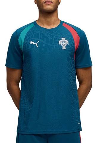 T-shirt regular da training da calcio Federazione Calcistica del Portogallo - Petrolio