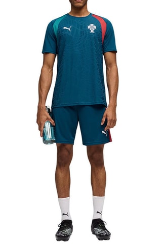 T-shirt regular da training da calcio Federazione Calcistica del Portogallo - Petrolio