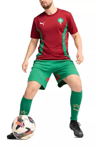 Maglietta da calcio prematch Maroc - Bordeaux e verde