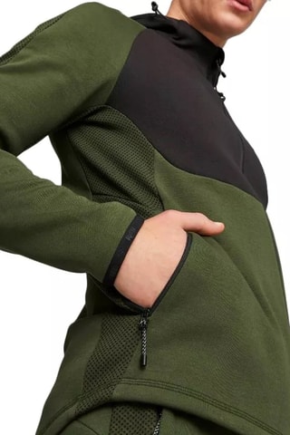 Felpa con cappuccio Puma FD EvoFZ - Verde e nero