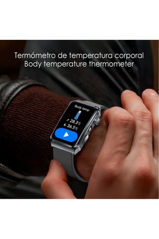 Montre connectée TK73 - Noir et argenté