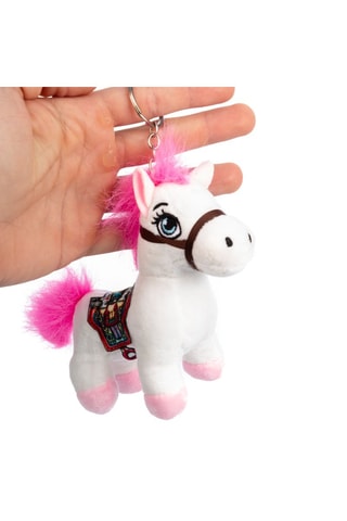 Porte-clé cheval - Rose - 13 x 12 cm
