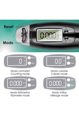 Corda digital de saltar de fitness para adulto - Cinzento e preto