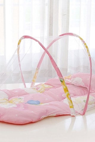 Moustiquaire pliable portable pour bébé avec matelas et oreiller - 60 x 58 x 55 cm