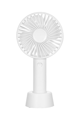 Mini ventilateur rechargeable avec support de table - Blanc