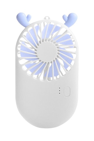 Mini ventilateur portable - Blanc et bleu