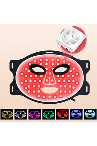 Máscara facial tátil tratamento luz LED de silicone