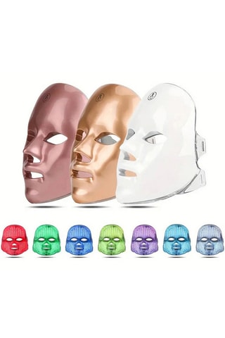 Máscara facial tátil tratamento luz LED