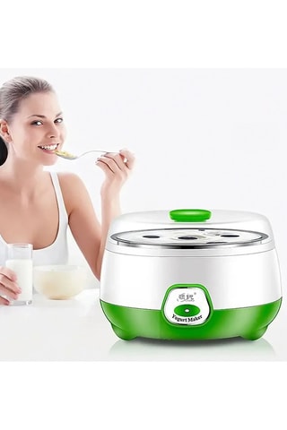 Yaourtière sans BPA - Blanc et vert