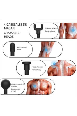 Pistolet de massage musculaire - Fascia Gun TY602 - Corps - Gris
