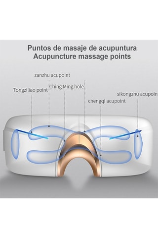 Masseur oculaire chauffant - 4 modes - Blanc
