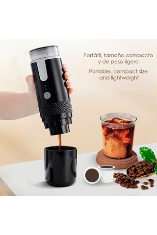 Cafetière en acier inoxydable - 17 cl - 2 W - Noir