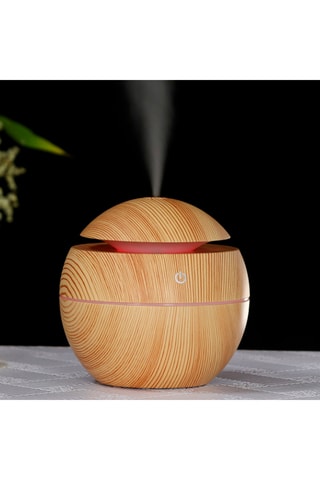 Humidificateur avec lumières LED - 130 ml - Beige