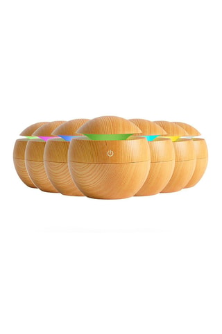Humidificateur avec lumières LED - 130 ml - Beige