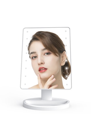 Miroir LED tactile - 180° - Blanc