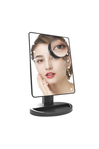 Miroir LED tactile - 180° - Noir
