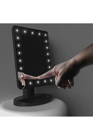 Miroir LED tactile - 180° - Noir