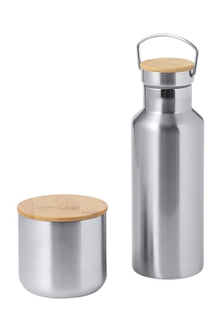 Bouteille isotherme et gobelet en acier inoxydable - 50 cl