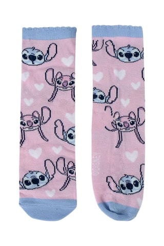4 paia di calze Stitch e Angel Lilo e Stitch Disney - Multicolore