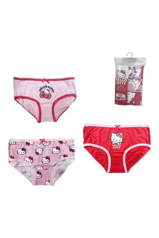 3 slip Hello Kitty Sanrio - Rosso e rosa