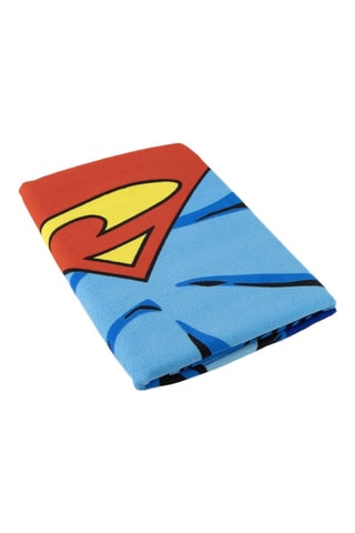 Telo doccia Superman Justice League DC Comics - 70 x 140 cm - Rosso e blu