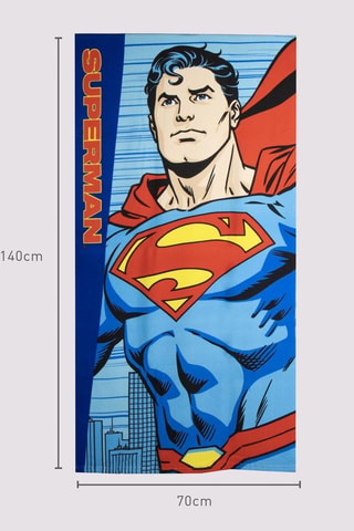 Telo doccia Superman Justice League DC Comics - 70 x 140 cm - Rosso e blu