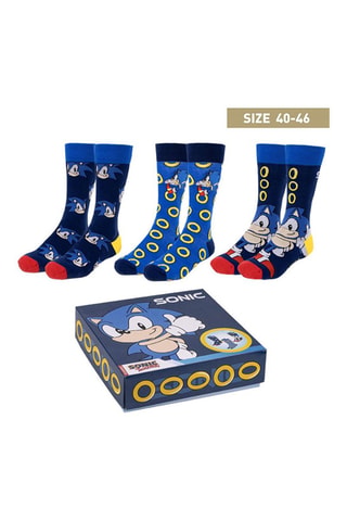 3 paia di calze Sonic - Blu