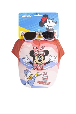 Cappellino e occhiali da sole kids Minni e Paperina Disney - Bianco, nero, rosa e grigio