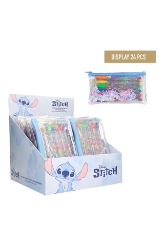 6 penne gel Stitch Lilo & Stitch Disney - Inchiostro arancione, giallo e verde