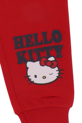Felpa e pantaloni sportivi Hello Kitty - Rosso e grigio