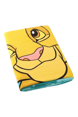 Telo doccia Zazu e Simba Il re leone Disney - 70 x 140 cm - Beige e verde