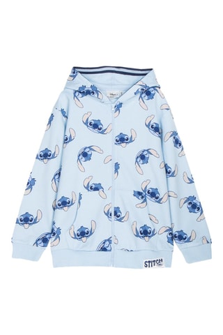 Felpa con cappuccio Stitch Lilo e Stitch Disney - Bianco e blu