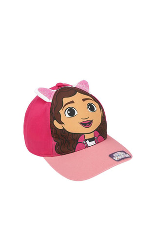 Cappellino con orecchie La casa delle bambole di Gabby - Bianco, nero, marrone e rosa