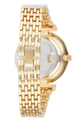 Reloj de cuarzo de metal aleado - Dorado y negro