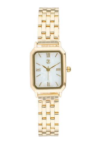 Reloj de cuarzo de aleación - Dorado y blanco