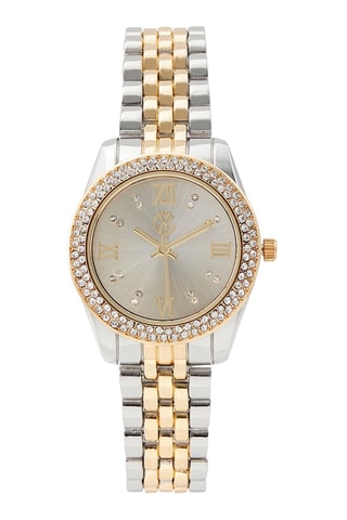 Reloj de cuarzo de aleación - Plateado y dorado