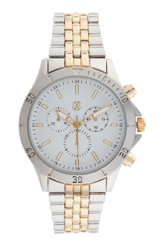 Reloj de cuarzo de aleación - Plateado y dorado