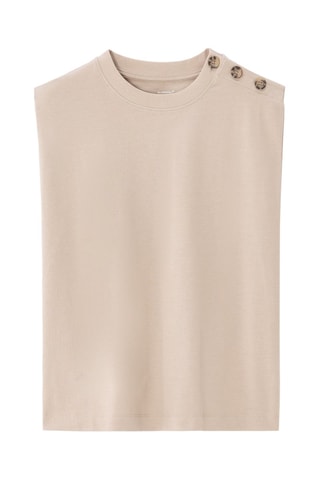 Camiseta ancha - Beige
