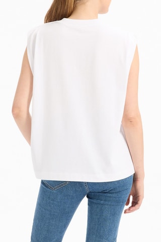 Camiseta ancha - Blanco