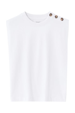 Camiseta ancha - Blanco