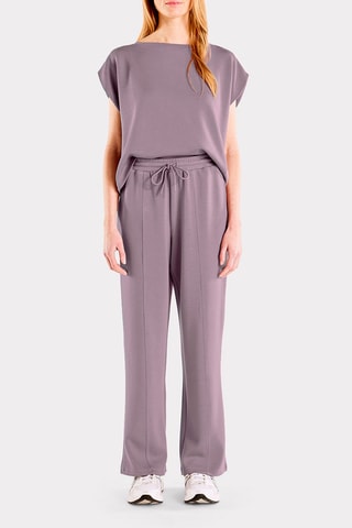 Pantalón ancho de tiro alto - Violeta