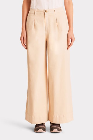 Pantalón ancho - Beige