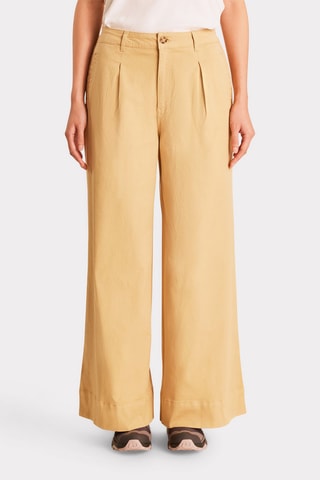 Pantalón ancho - Beige